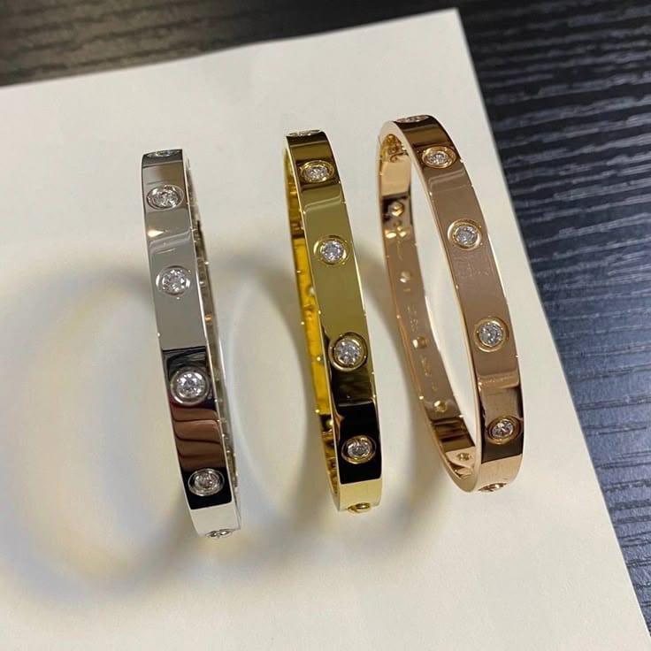 Cartier Stone Bracelet Set Of 3