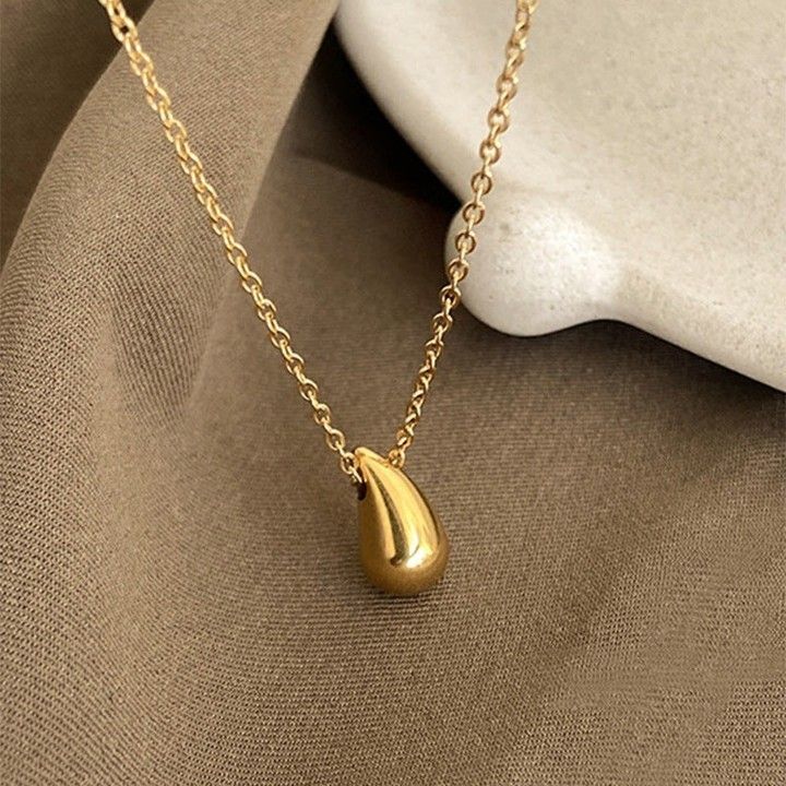 Golden Water Drop Necklace